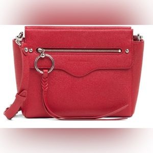 New Rebecca Minkoff Red Leather Gabby Purse Crossbody